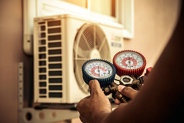 Professional Hvac technician working in Vernon Center, NY